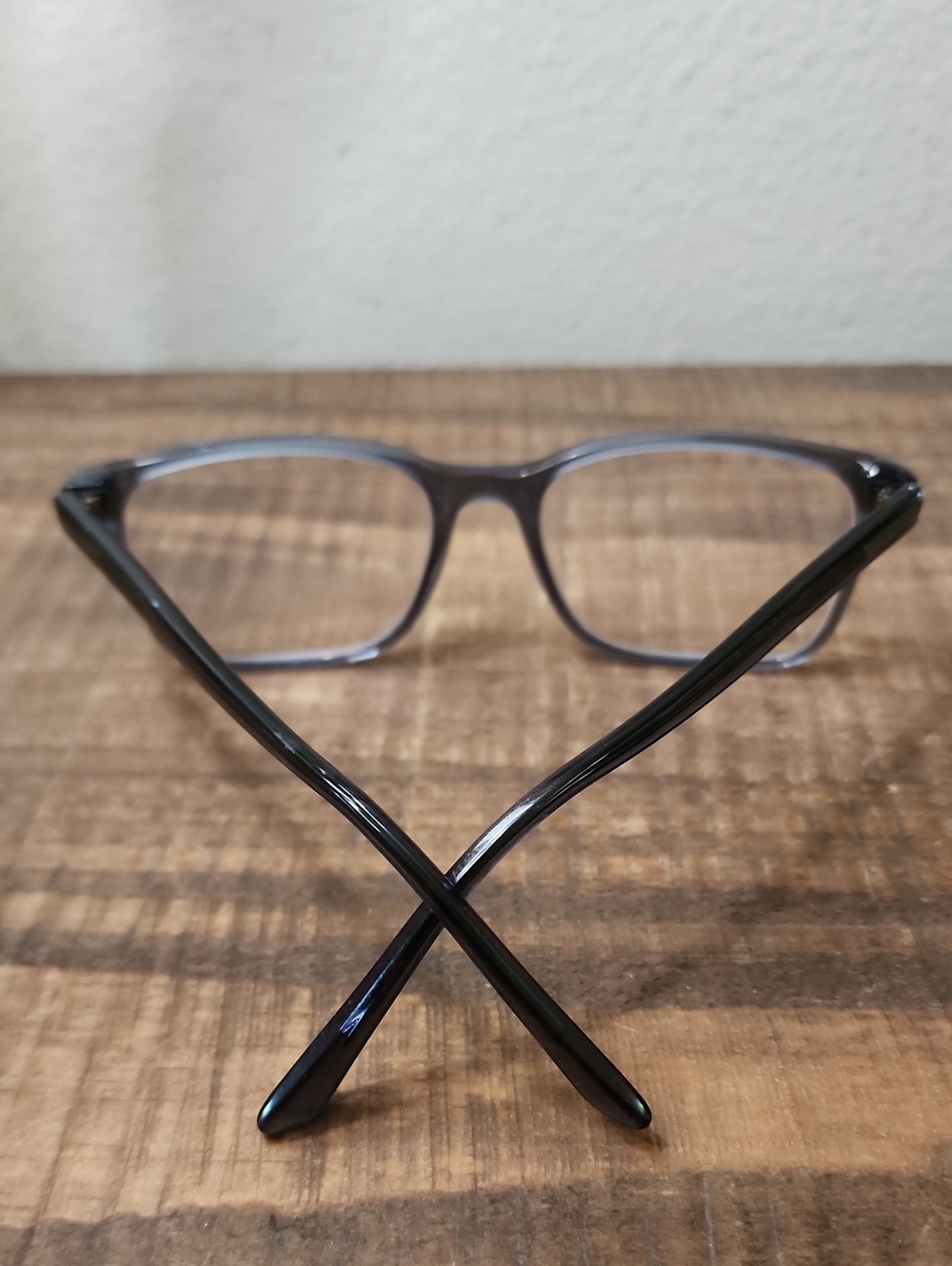 Prada Translucent Gray Black Rectangular Eyeglass Frames Women's Optical - Picture 3 of 5